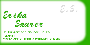 erika saurer business card